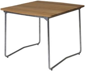 Bord B31 84x92 cm Oljad Ek / Varmf&ouml;rzinkat Stativ - Grythyttan St&aring;lm&ouml;bler - Bonus M&ouml;bler