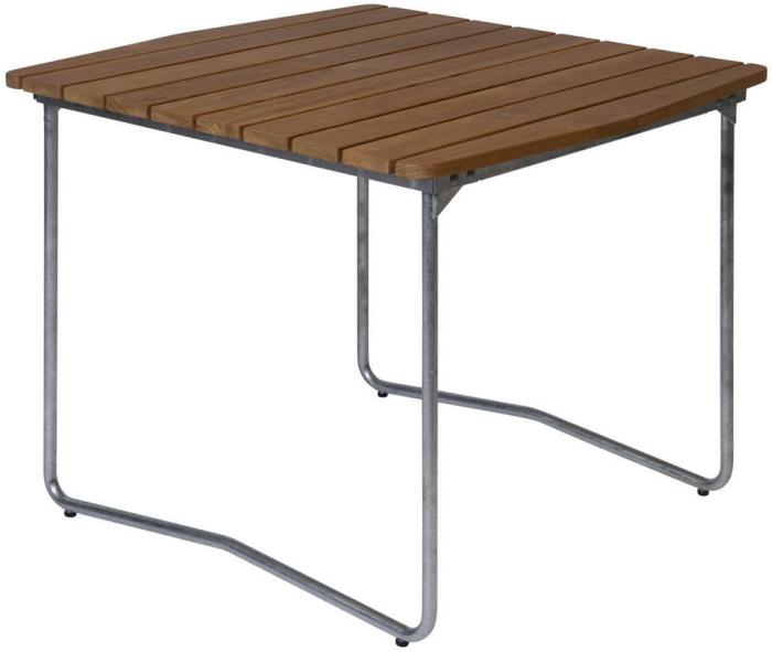 Bild 2, Bord B31 84 och Fåtölj A2 Obehandlad Teak / Varmförzinkat Stativ - Grythyttan Stålmöbler - Bonus Möbler