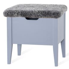 Klinte 45 cm Gr&aring;lack Gr&aring; &Auml;kta F&aring;rskinn - Torkelson - Bonus M&ouml;bler