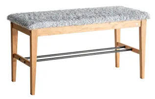 Lily F&aring;rskinnslook Ljusgr&aring; Lackad Ek - Oscarssons M&ouml;bel - Bonus M&ouml;bler