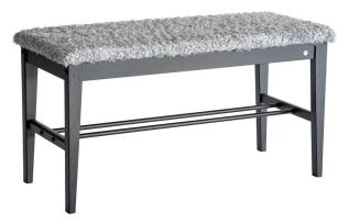 Lily F&aring;rskinnslook Ljusgr&aring; Svartbetsad Lackad Ek - Oscarssons M&ouml;bel - Bonus M&ouml;bler