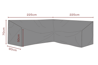 H&ouml;rnsoffa Andas 225X225, D90, H70 cm - Brafab - Bonus M&ouml;bler
