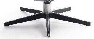 Swivel Svartbetsad ek / Aluminium - Slasken - Bonus M&ouml;bler