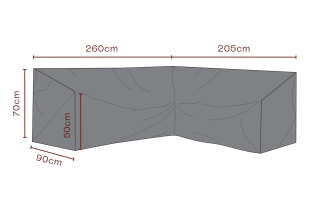 H&ouml;rnsoffa Andas 205X260, D90, H70 cm - Brafab - Bonus M&ouml;bler
