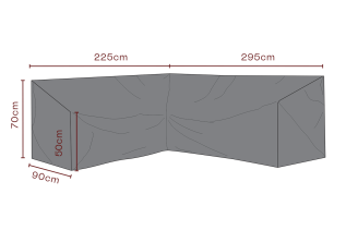 H&ouml;rnsoffa Andas 295X225, D90, H70 cm - Brafab - Bonus M&ouml;bler