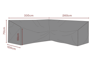 H&ouml;rnsoffa Andas 260X335, D105, H70 cm - Brafab - Bonus M&ouml;bler