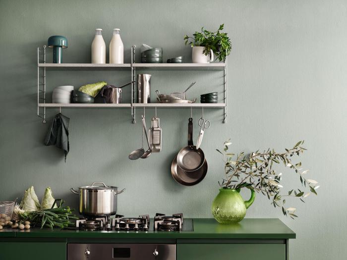 Bild 2, String Krokar För Metallhyllplan 5-Pack Rostfritt stål - String - Bonus Möbler