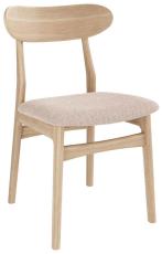 Aster med beige tygsits Vitoljad ek - Cas&oslash; Furniture - Bonus M&ouml;bler