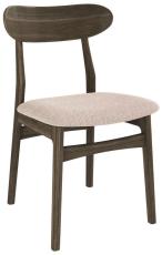 Aster med beige tygsits R&ouml;koljad ek - Cas&oslash; Furniture - Bonus M&ouml;bler