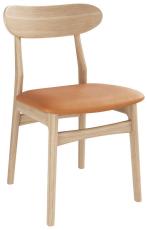 Aster med cognac l&auml;dersits Vitoljad ek - Cas&oslash; Furniture - Bonus M&ouml;bler