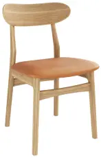 Aster med cognac l&auml;dersits Oljad ek - Cas&oslash; Furniture - Bonus M&ouml;bler