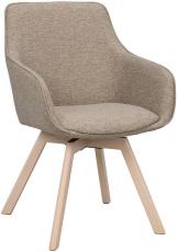 Alison Tr&auml;ben / M&ouml;rkbeige tyg Vitpigmenterad ek - Rowico Home - Bonus M&ouml;bler