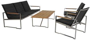 Gotland Rostfritt st&aring;l / Teak - Brafab - Bonus M&ouml;bler