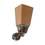 Belmont Tr&auml;ben m. Hjul 16 cm Oak / Chrome - Slasken - Bonus M&ouml;bler