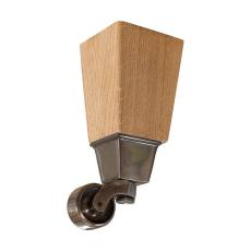 Carlton Tr&auml;ben m. Hjul 16 cm Oak / Antique Brass - Slasken - Bonus M&ouml;bler