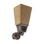 Belmont Tr&auml;ben m. Hjul 16 cm Natural Oak / Chrome - Slasken - Bonus M&ouml;bler