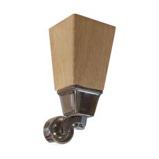 Carlton Tr&auml;ben m. Hjul 16 cm Natural Oak / Chrome - Slasken - Bonus M&ouml;bler
