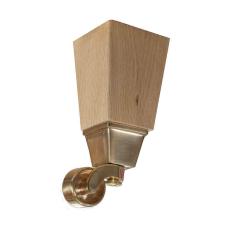 Carlton Tr&auml;ben m. Hjul 16 cm Natural Oak / Brass - Slasken - Bonus M&ouml;bler