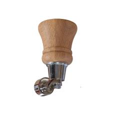 Howard Tr&auml;ben m. Hjul 14 cm Oak / Chrome - Slasken - Bonus M&ouml;bler