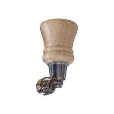 Howard Tr&auml;ben m. Hjul 14 cm Natural Oak / Chrome - Slasken - Bonus M&ouml;bler