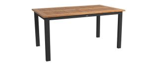 Lyon 152-210X92 cm Mattsvart / Teak - Brafab - Bonus M&ouml;bler