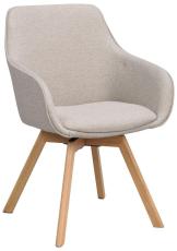 Alison Tr&auml;ben / Beige tyg Lackad ek - Rowico Home - Bonus M&ouml;bler