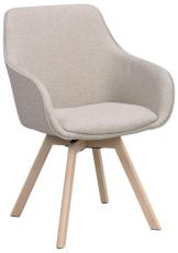 Alison Tr&auml;ben / Beige tyg Vitpigmenterad ek - Rowico Home - Bonus M&ouml;bler