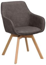 Alison Tr&auml;ben / M&ouml;rkgr&aring; microfiber Lackad ek - Rowico Home - Bonus M&ouml;bler