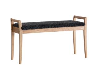 Meja F&aring;rskinn M&ouml;rkgr&aring; Lackad Ek - Oscarssons M&ouml;bel - Bonus M&ouml;bler