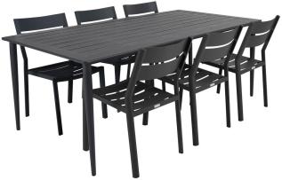 Nimes 200X98 cm och Delia Matstol Antracit - Brafab - Bonus M&ouml;bler