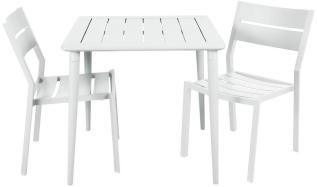 Nimes 78X78 cm och Delia Matstol Vit - Brafab - Bonus M&ouml;bler
