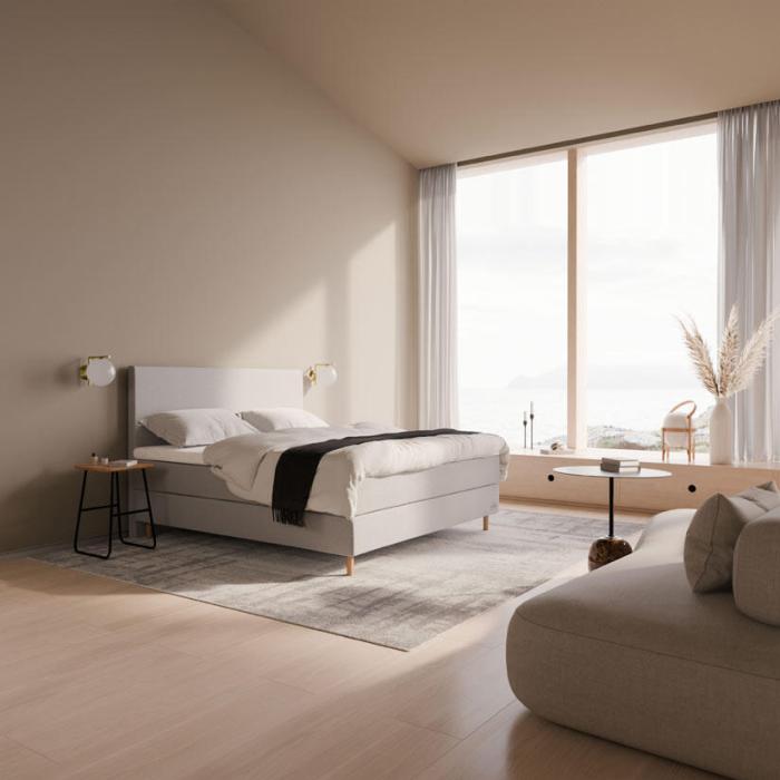 Bild 5, Ambassadör+ Limited Edition 160X200 cm, Light Grey - Jensen Beds - Bonus Möbler
