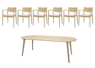 Clean och 6 karmstolar - Svenska Hem - Bonus M&ouml;bler