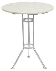 Bryggeri Trefotsbord &Oslash;60 cm Vitlackad Ek / Varmf&ouml;rzinkat Stativ - Grythyttan St&aring;lm&ouml;bler - Bonus M&ouml;bler