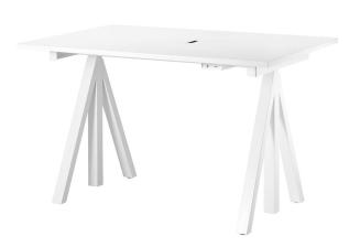 String Works H&ouml;j- och S&auml;nkbart Arbetsbord Vit Laminat 120 cm - String - Bonus M&ouml;bler