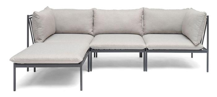 Bild 3, Bolmsö Divan / Pall Svart / Gråbeige - Hillerstorp - Bonus Möbler