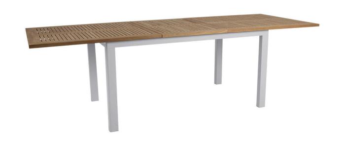 Bild 2, Lyon 194-252X92 cm Light Grey / Teak - Brafab - Bonus Möbler