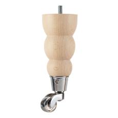 Tr&auml;ben I Bok Hjul Krom 17 cm - Slasken - Bonus M&ouml;bler