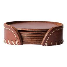 Leather Coasters Pampa Oak - Cuero Design - Bonus M&ouml;bler