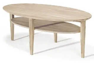 Tango Ellips 130 cm Vitoljad Ek - Torkelson - Bonus M&ouml;bler