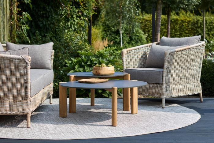 Bild 3, Domino Ø70 cm Antracit / Teak - Brafab - Bonus Möbler