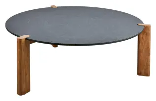 Domino &Oslash;90 cm Antracit / Teak - Brafab - Bonus M&ouml;bler