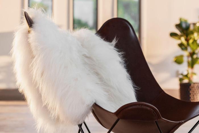 Bild 5, Icelandic Sheepskin Wild White - Cuero Design - Bonus Möbler