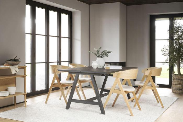 Bild 13, Waterton Lackad ek / Beige tyg - Rowico Home - Bonus Möbler
