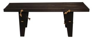 EcoFurn&reg; EcoBench 120 cm Furu Oljad svart - Hillerstorp - Bonus M&ouml;bler