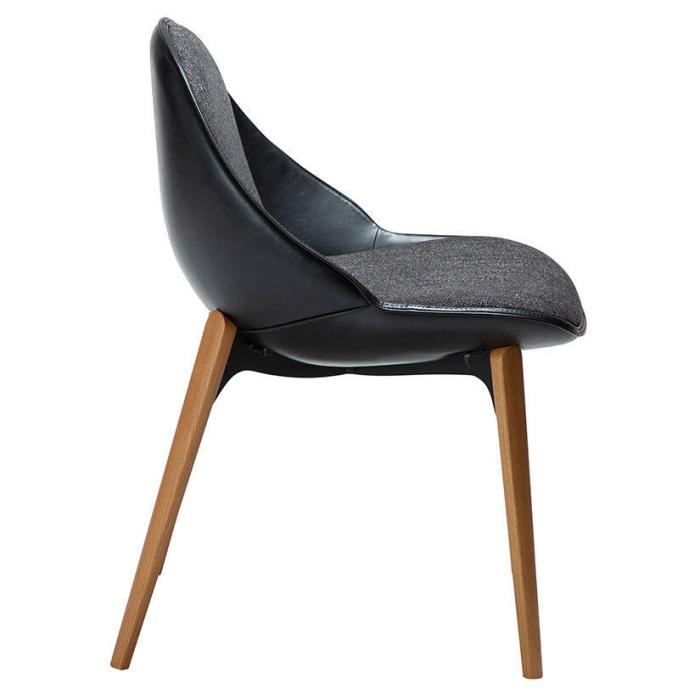 Bild 3, Arch Bouclétyg med träben Raven Black / Ash - Dan-Form - Bonus Möbler