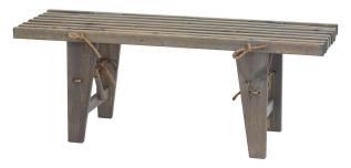 EcoFurn&reg; EcoBench 120 cm Furu Oljad gr&aring; - Hillerstorp - Bonus M&ouml;bler