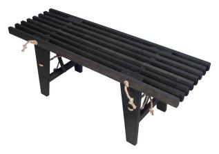 EcoFurn&reg; EcoBench 120 cm Al Oljad svart - Slasken - Bonus M&ouml;bler