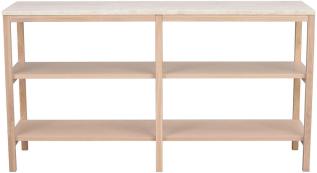 Orwel H75 cm Beige travertin / Vitpigmenterad ek - Rowico Home - Bonus M&ouml;bler