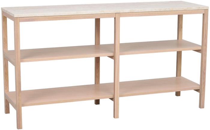 Bild 2, Orwel H75 cm Beige travertin / Vitpigmenterad ek - Rowico Home - Bonus Möbler